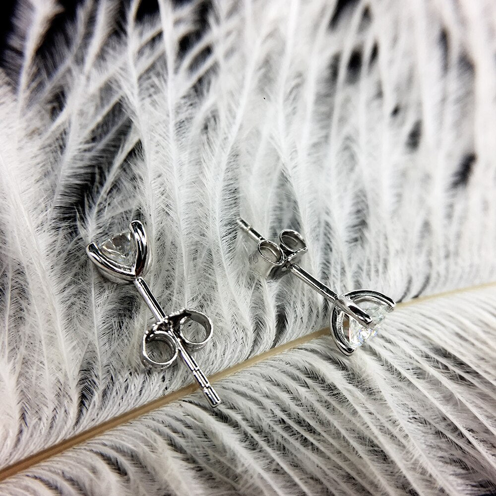 Orecchini in Argento Sterling con Moissanite da Donna