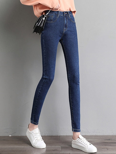 Jeans Skinny in Denim da Donna