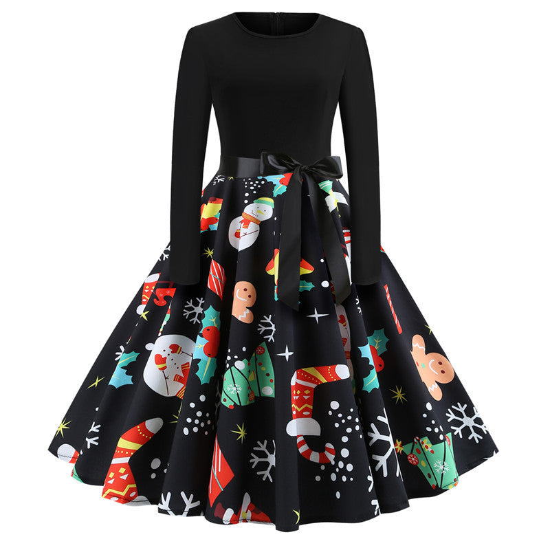 Vestito Swing Donna Stile Natalizio