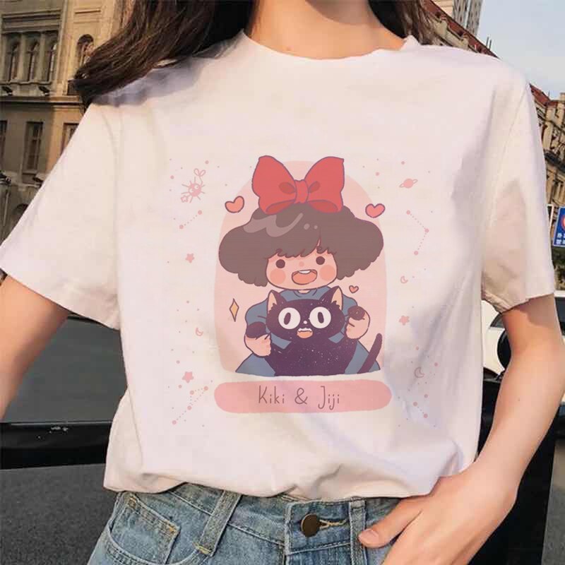 T-Shirt con Stampa Kawaii da Ragazza