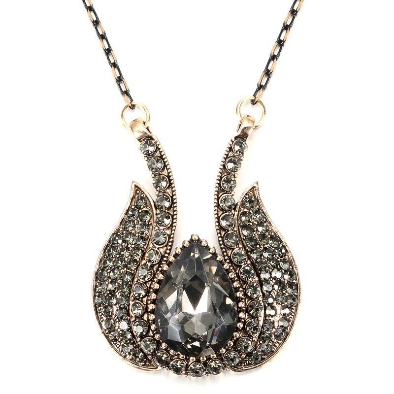 Collana con Ciondolo in Cristallo Vintage da Donna