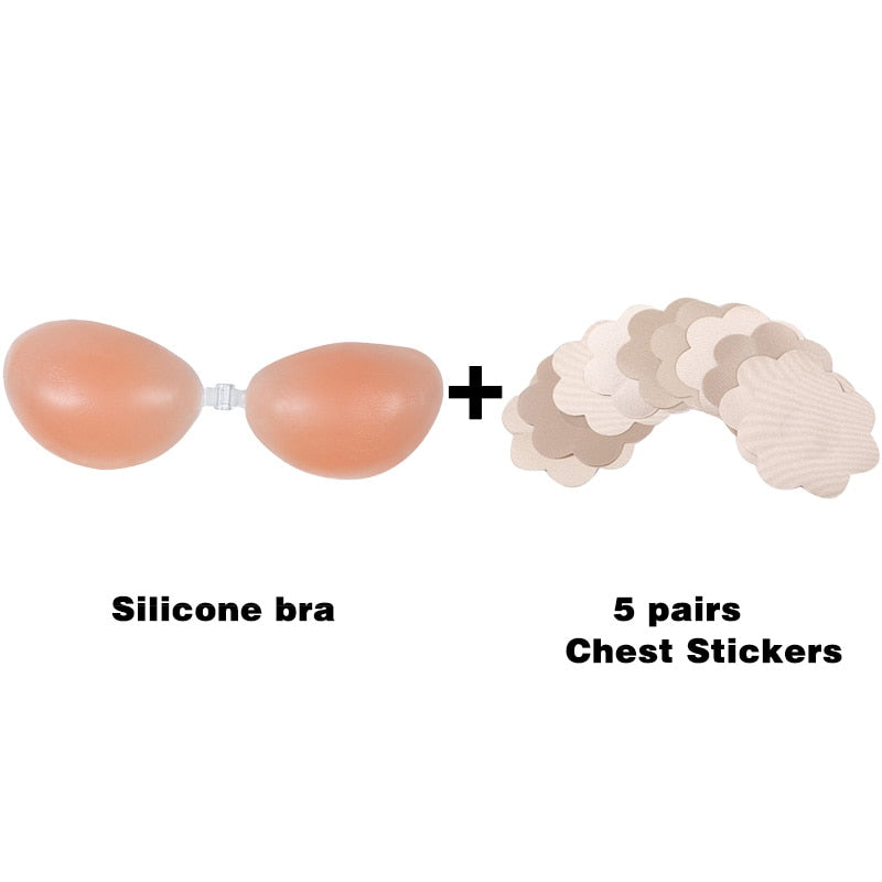 Reggiseno Push Up in Silicone Senza Spalline da Donna