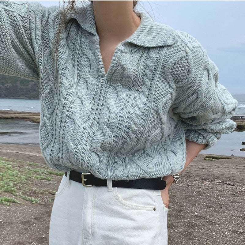 Maglione Donna Stile Polo a Maglia