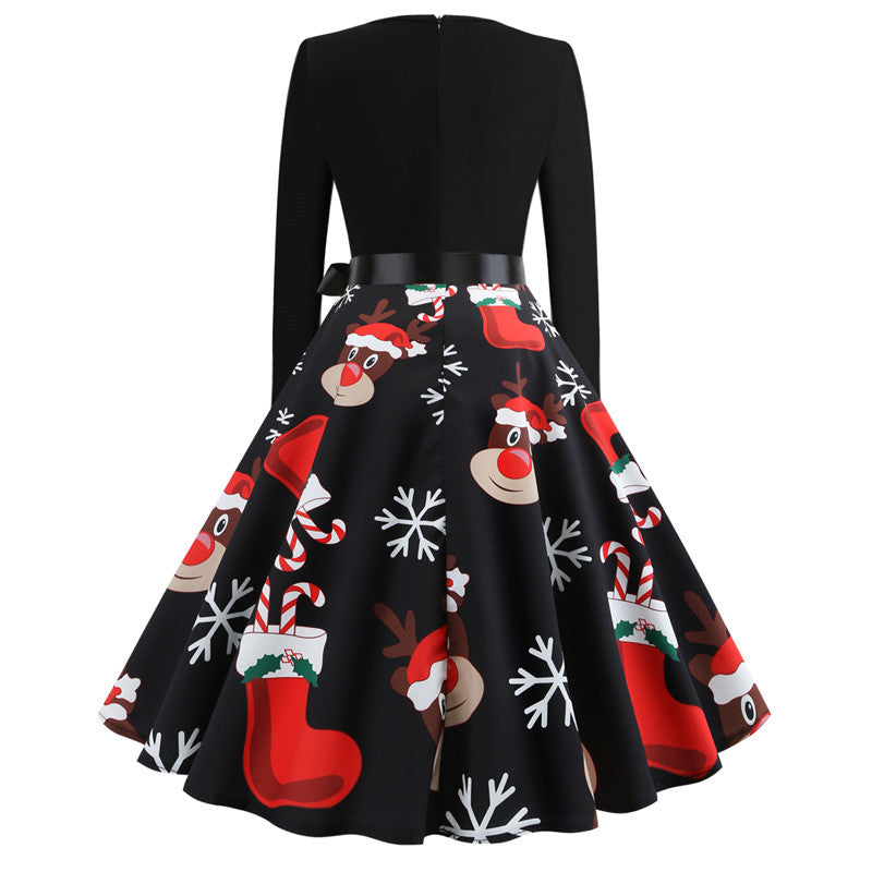 Vestito Swing Donna Stile Natalizio