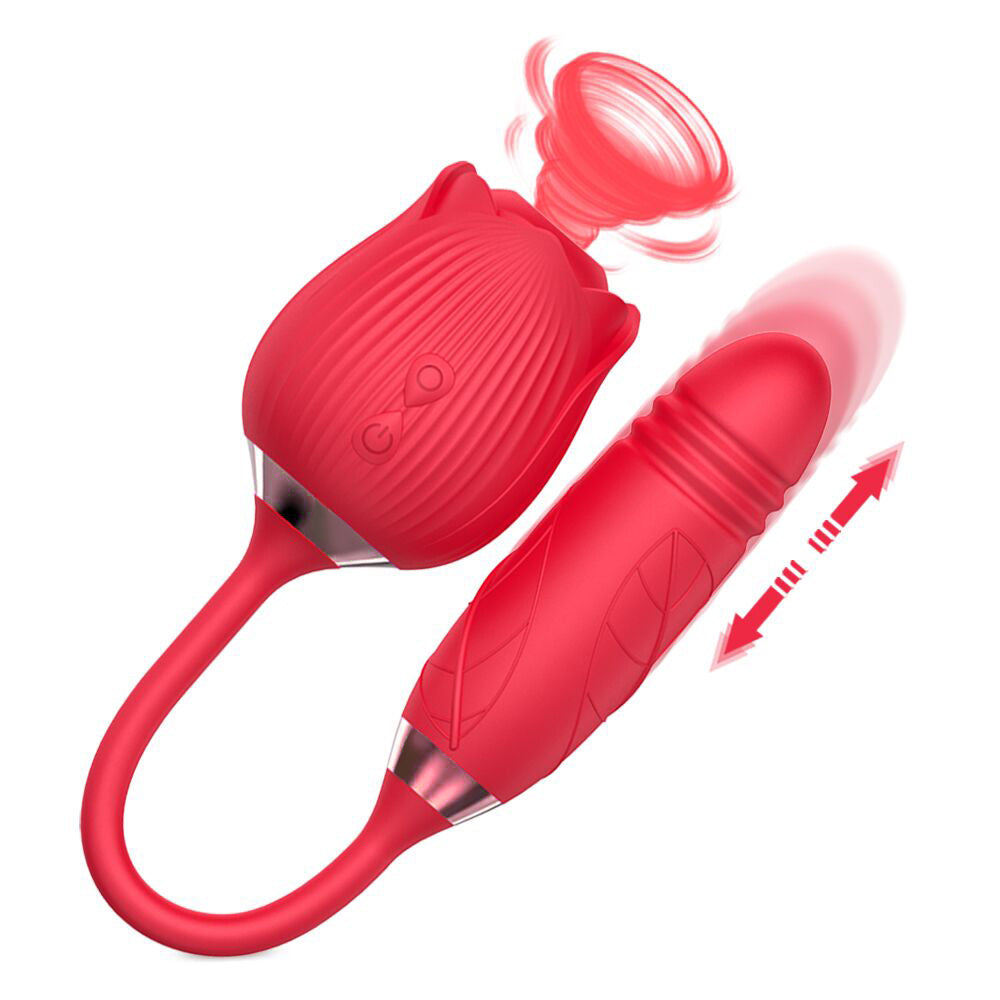 Vibratore Succhia-Clitoride a Forma di Rosa
