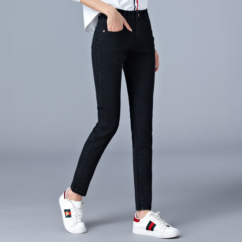 Jeans Skinny in Denim da Donna