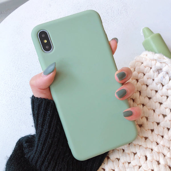 Solid Color Silicone Case for iPhone