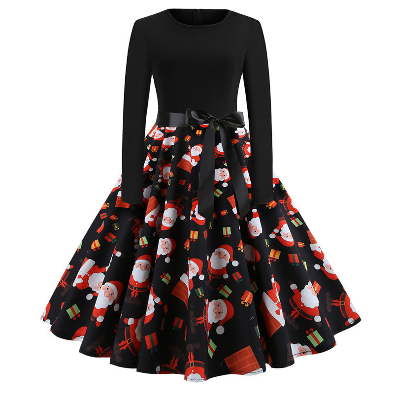 Vestito Swing Donna Stile Natalizio
