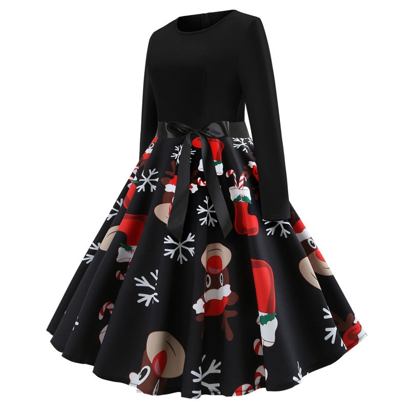 Vestito Swing Donna Stile Natalizio