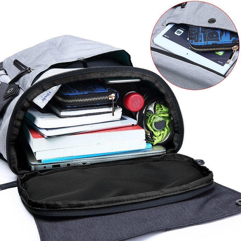 Zaino da Viaggio Multi-Scomparto con Porta USB da Uomo