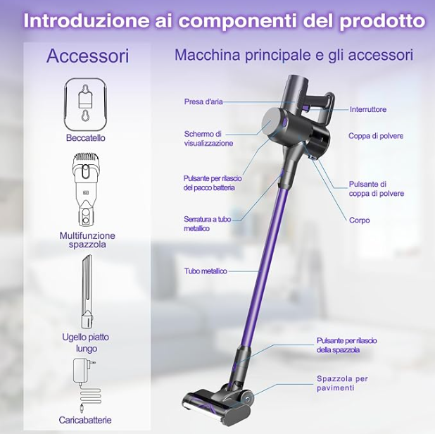Aspirapolvere senza fili