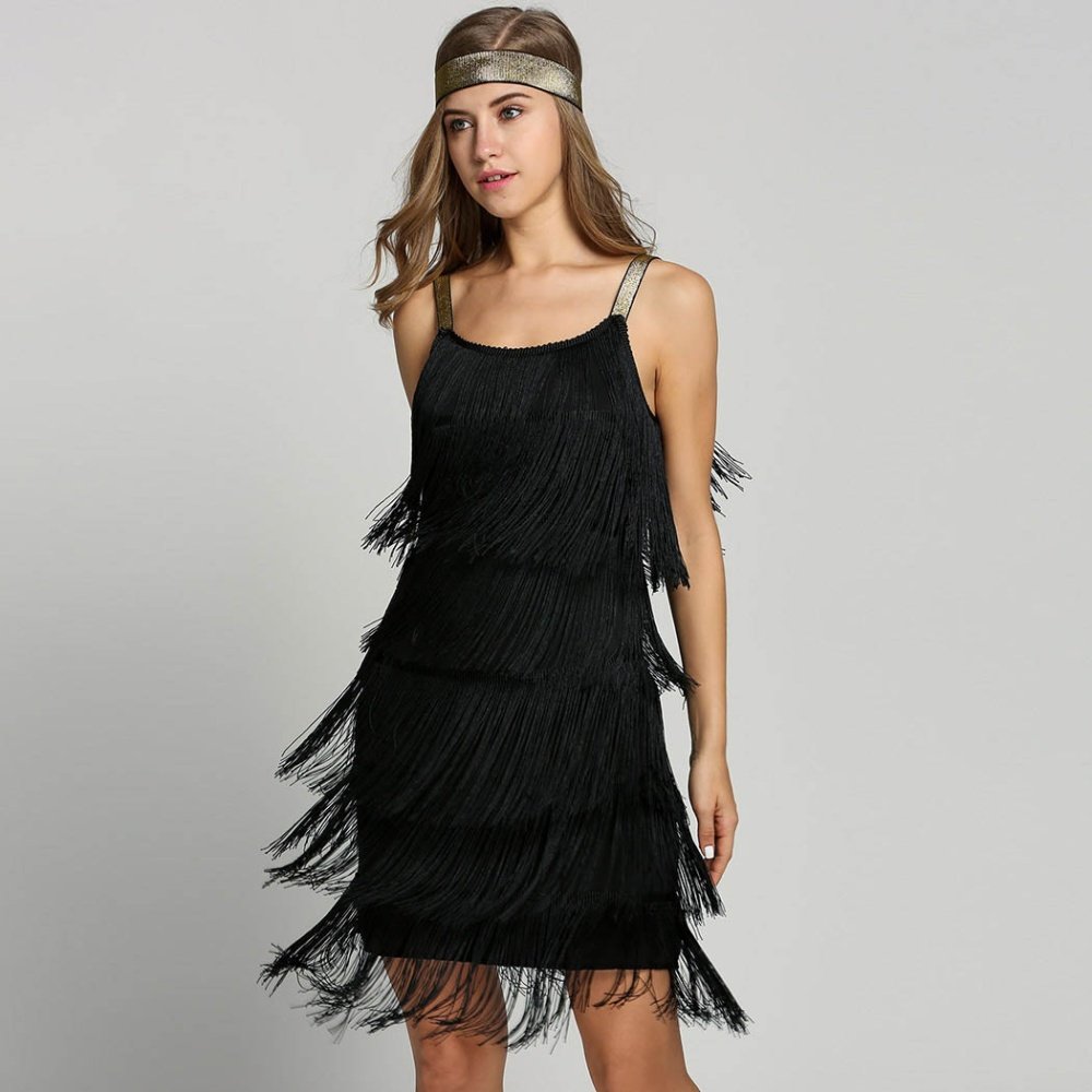 Miniabito Flapper da Donna con Cerchietto