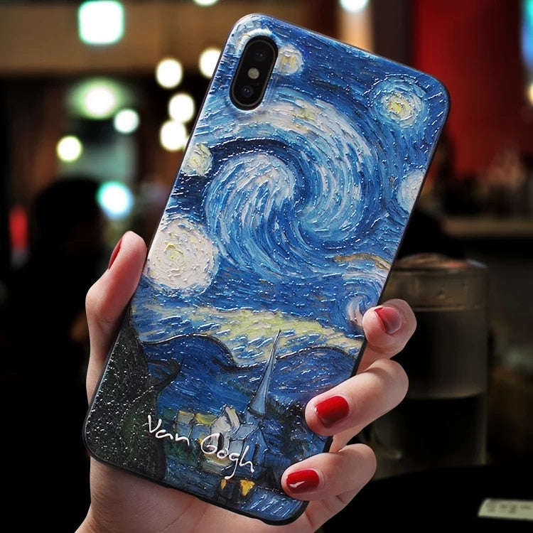 Cover iPhone in Silicone con Arte Vintage Van Gogh