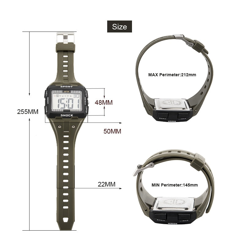 Orologio Sportivo Impermeabile 5ATM da Uomo
