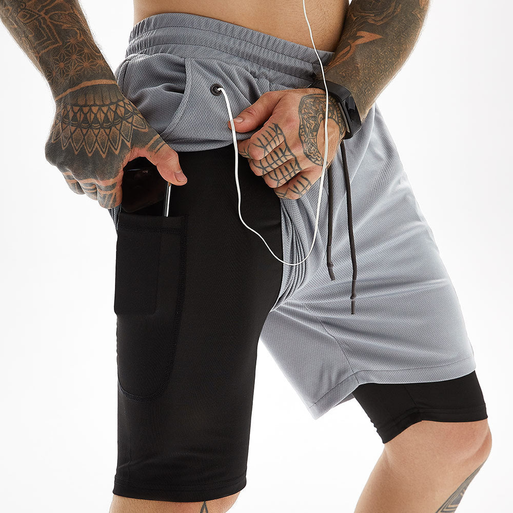 Pantaloncini da Running Uomo con Tasca Nascosta