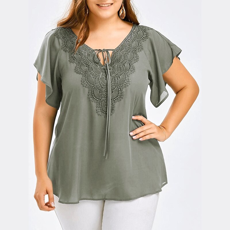 Top Casual Donna Scollo a V