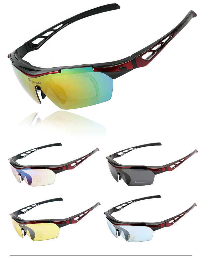 5 Lens Polarized Cycling Sunglasses