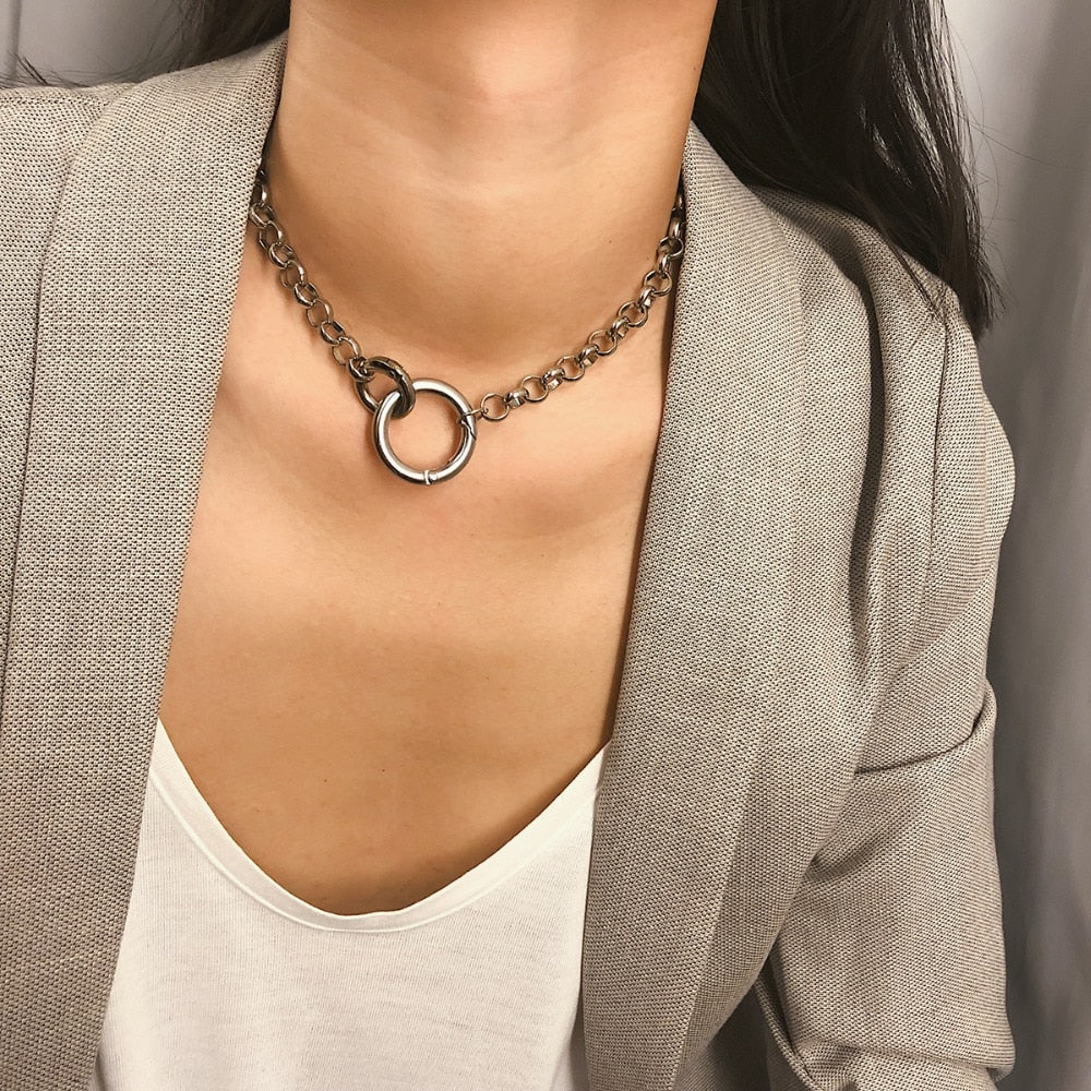 Collane Choker con Ciondoli a Forma di Cerchio