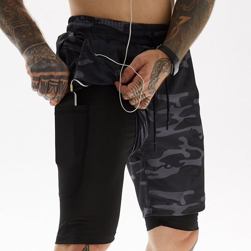 Pantaloncini da Running Uomo con Tasca Nascosta