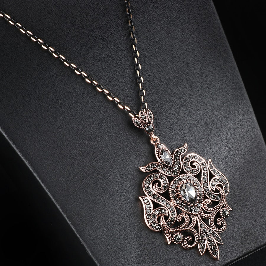 Collana con Ciondolo in Cristallo Vintage da Donna