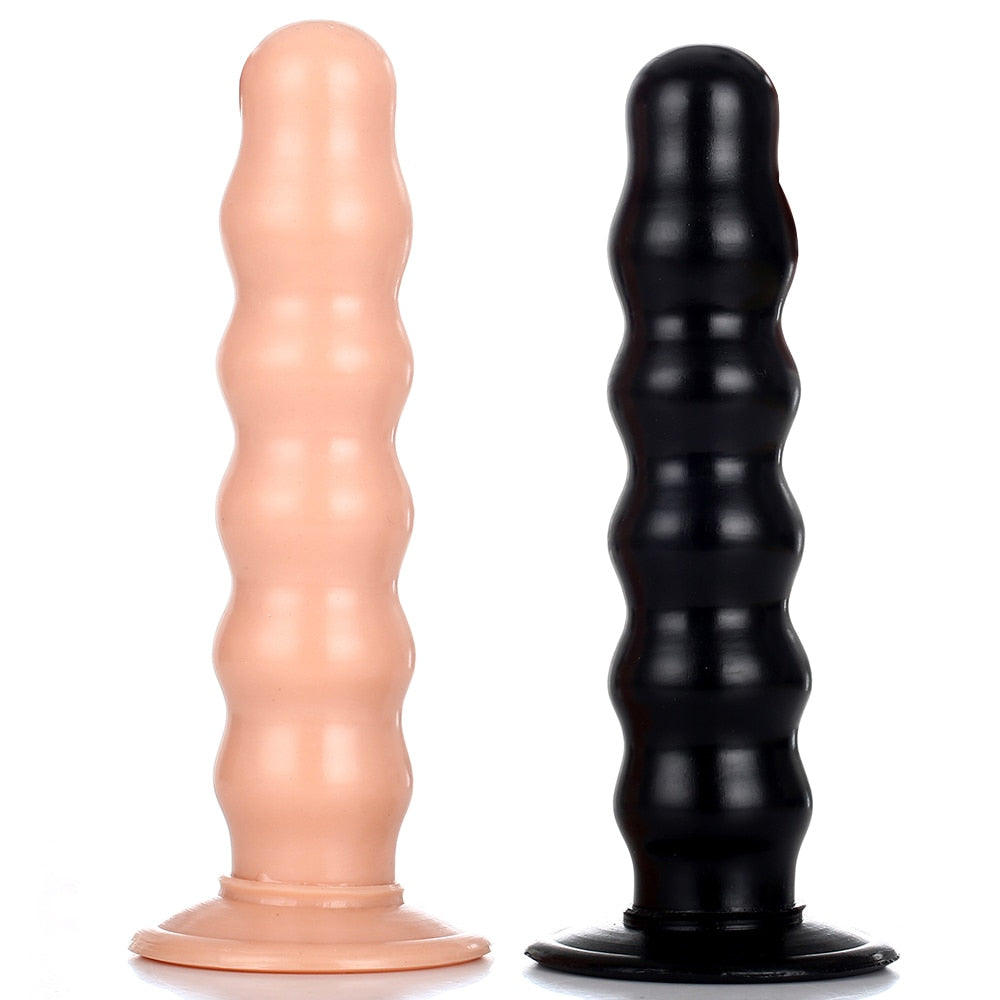Anal Dildo Plug in Beige and Black
