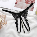 Slip da Donna in Ecopelle Nera con Zip