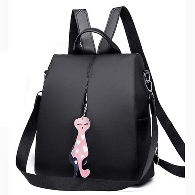 Zaino Piccolo da Donna con Ciondolo a Gatto