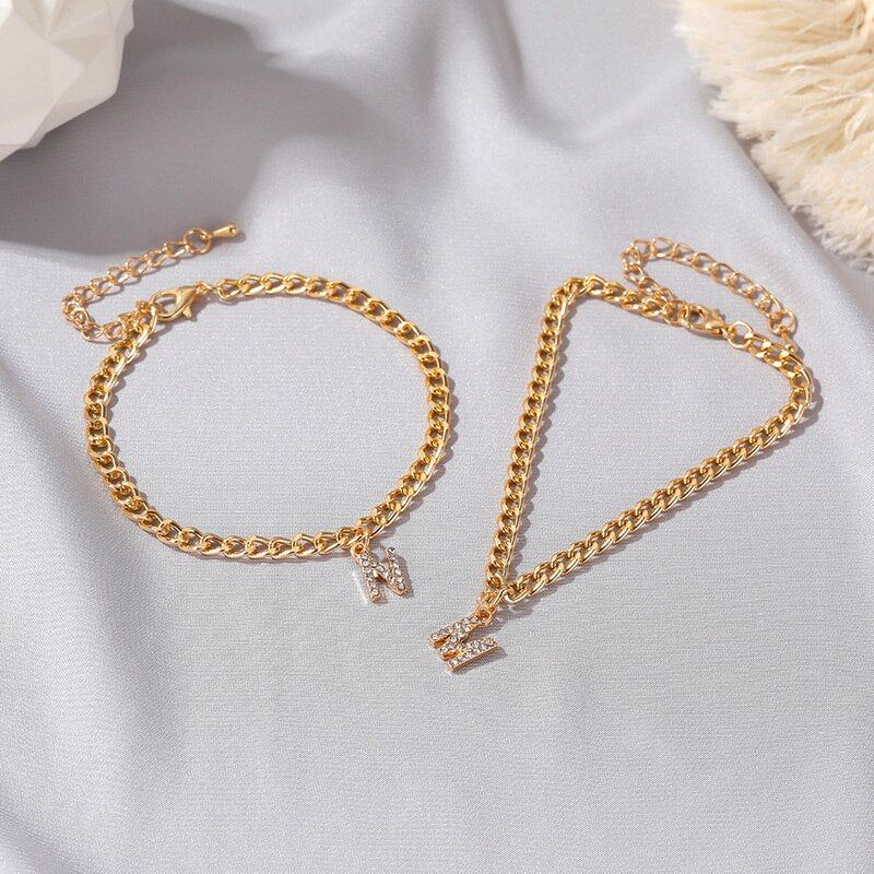 Cavigliera Elegante con Iniziale da Donna