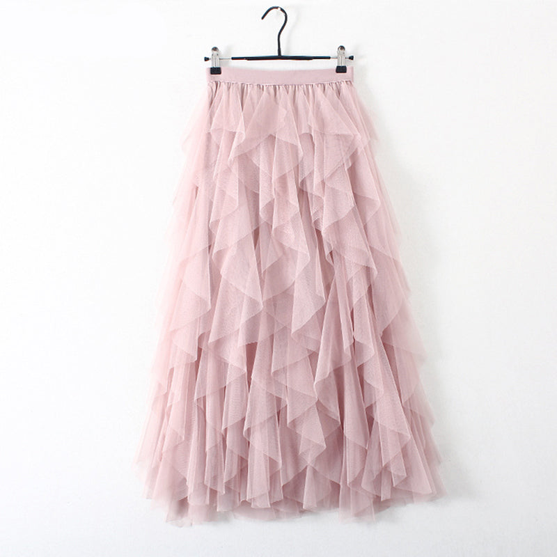 Gonna Plissettata Multistrato in Tulle Donna