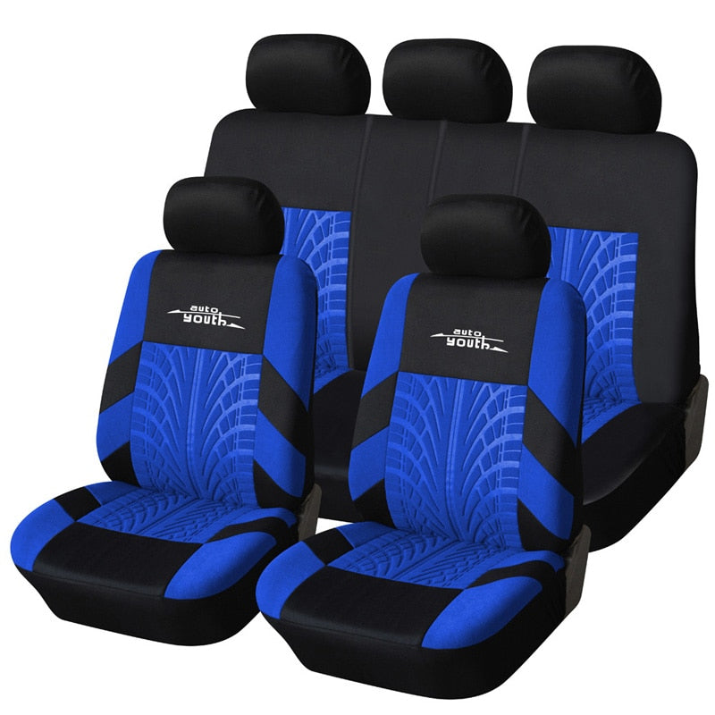 Set Coprisedili Auto Universali con Motivo Battistrada