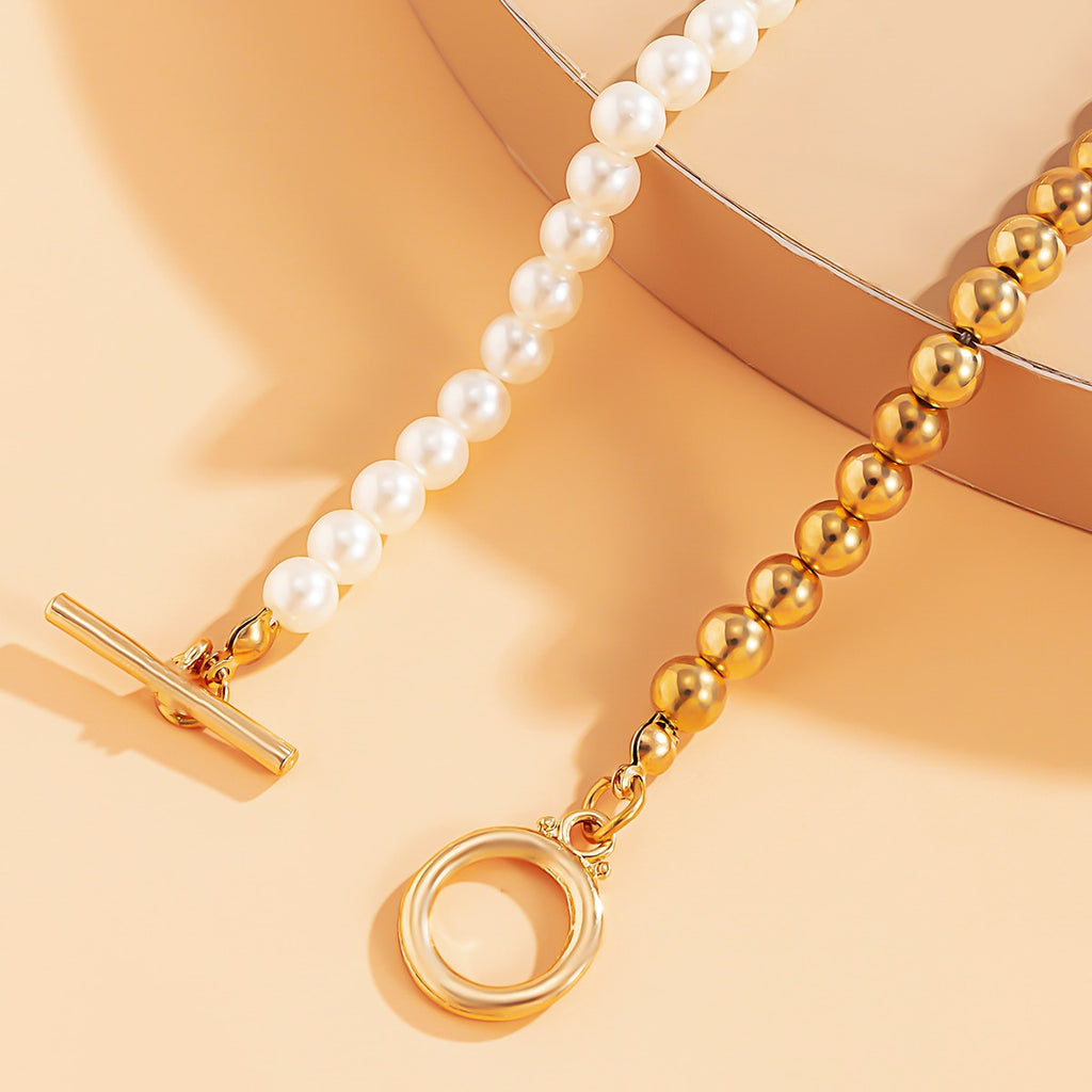 Collana a Catena con Perle Barocche da Donna
