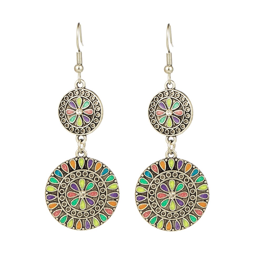 Orecchini a Goccia Colorati Stile Boho da Donna