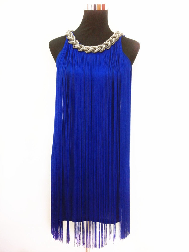 Miniabito con Frange Sfumate da Donna