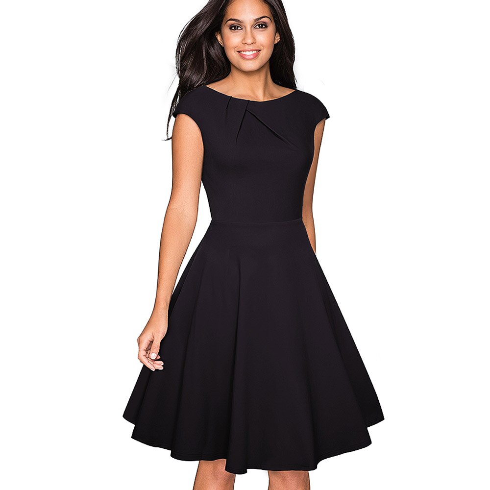 Vestito Donna Elegante A-Line Swing