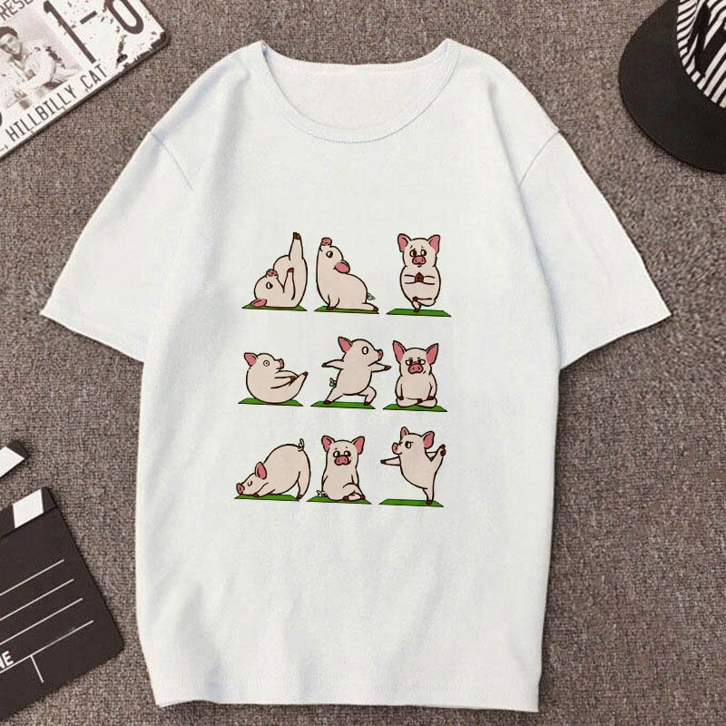 T-Shirt con Stampa di Cuccioli