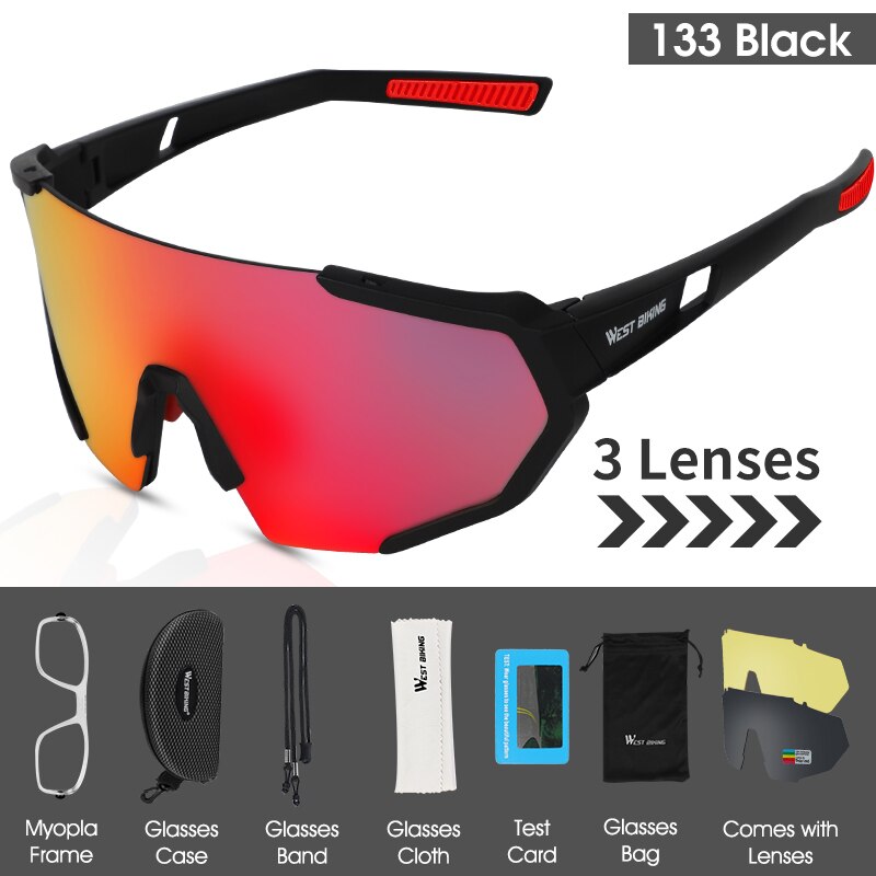 5 Lens Polarized Cycling Sunglasses