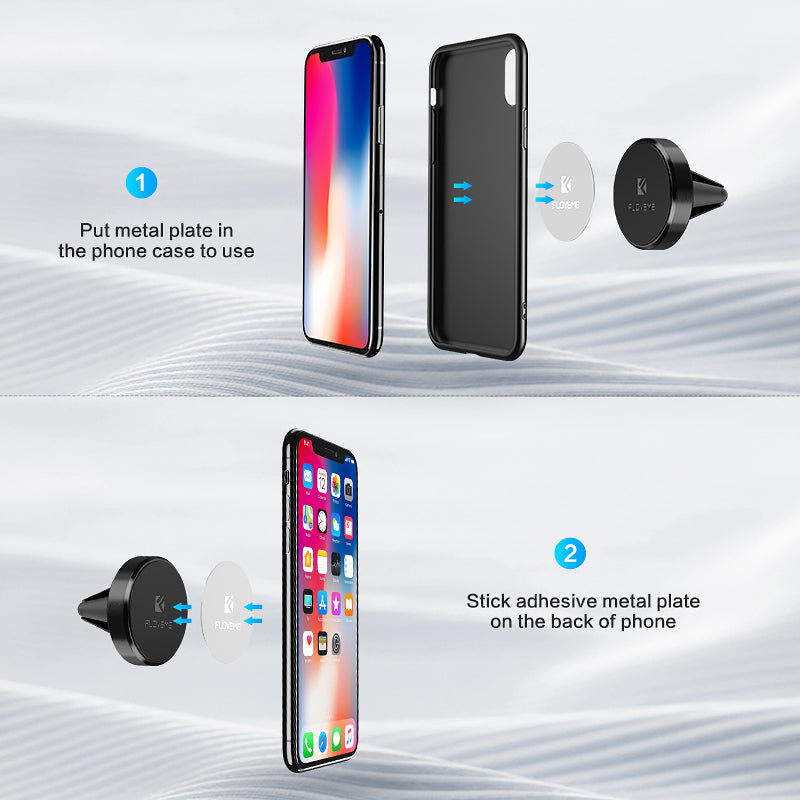 Supporto Magnetico da Auto per iPhone Rotante 360° in Alluminio