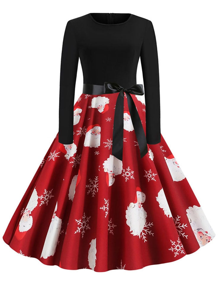 Vestito Swing Donna Stile Natalizio