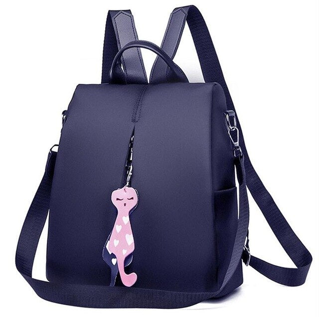 Zaino Piccolo da Donna con Ciondolo a Gatto