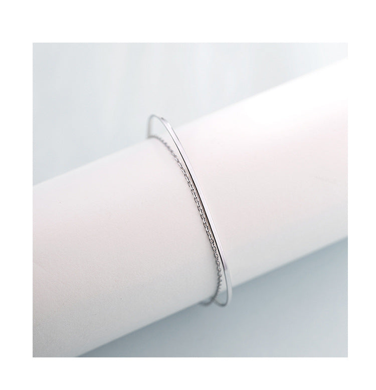 Bracciale Avvolgente a Catena in Argento Sterling 925