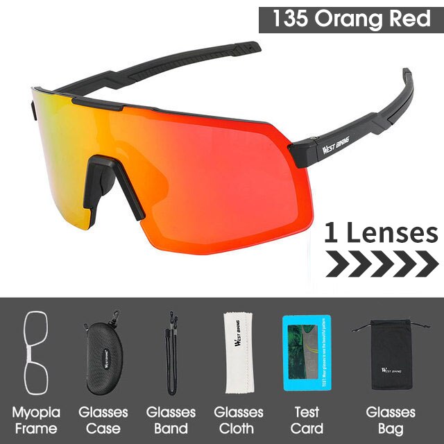 5 Lens Polarized Cycling Sunglasses