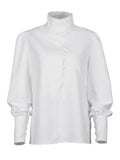 Camicetta Elegante a Collo Alto da Donna