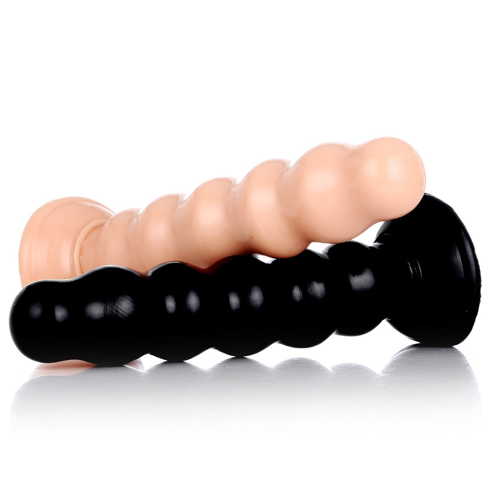 Anal Dildo Plug in Beige and Black