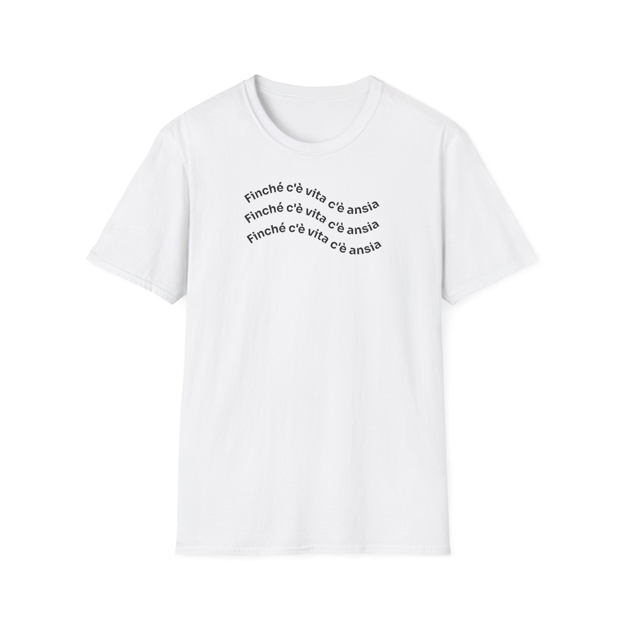 T-shirt Unisex C È ANSIA Stile Casual Moda