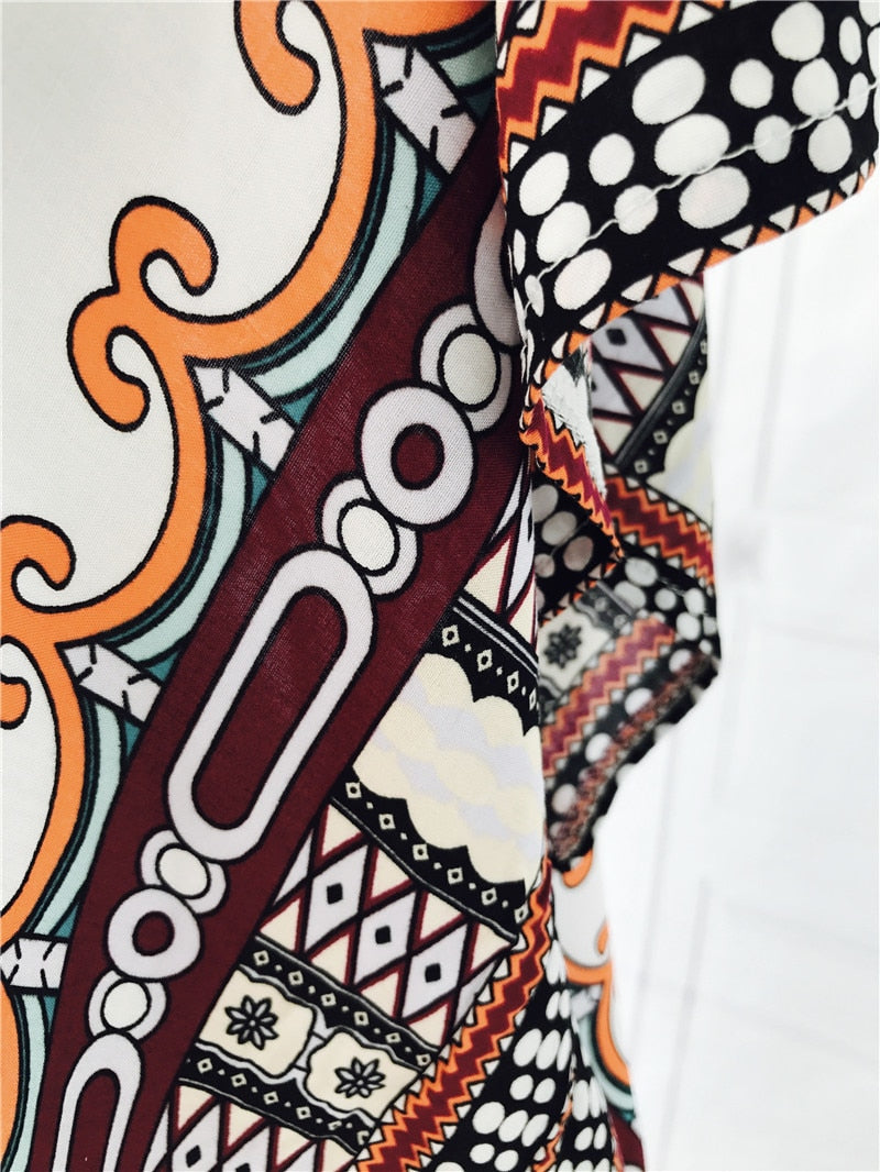 Vestito Donna Stile Boho con Stampa