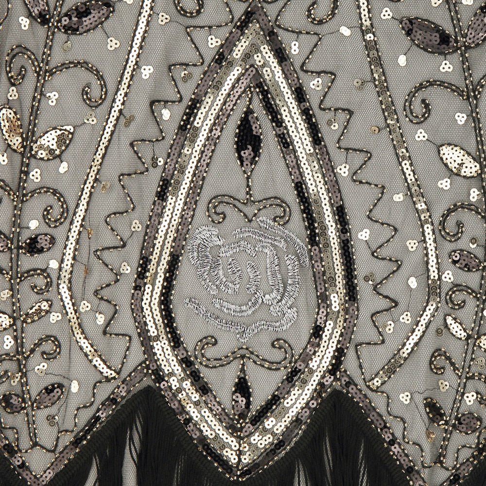 Abito da Sera con Fiori e Paillettes da Donna