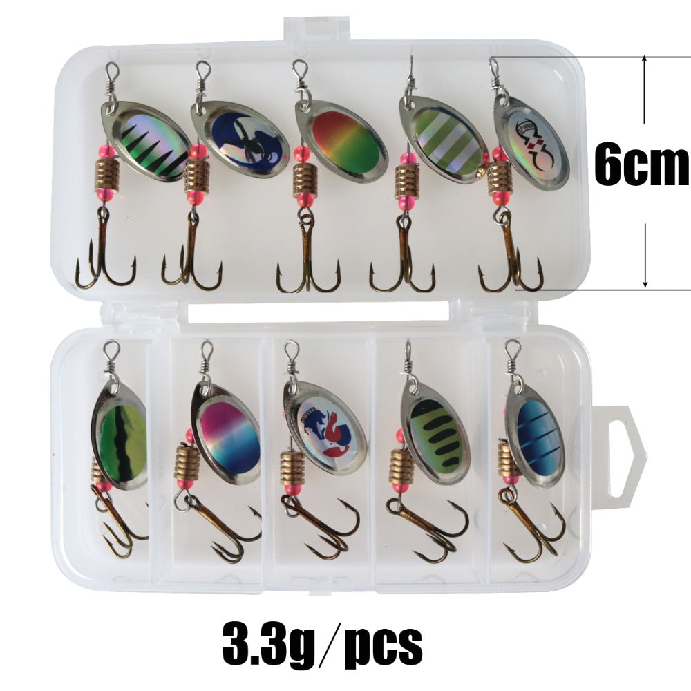 Set Esche in Metallo con Amo e Piuma