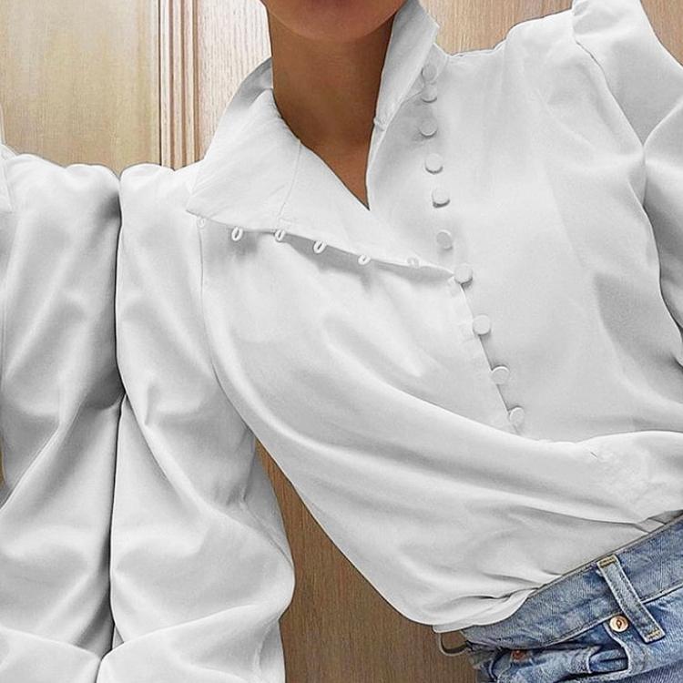 Camicetta Elegante a Collo Alto da Donna