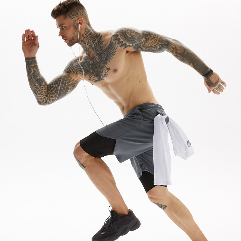Pantaloncini da Running Uomo con Tasca Nascosta