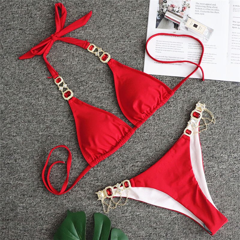 Costume da Bagno Fashion con Strass da Donna